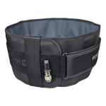 Image showcasing the left version of the contoured Leg Cuff V5.0, featuring a sleek ergonomic design for optimal support and comfort. The cuff is constructed with durable, high-quality materials and adjustable straps for a customizable fit, ideal for medical, athletic, or rehabilitation use