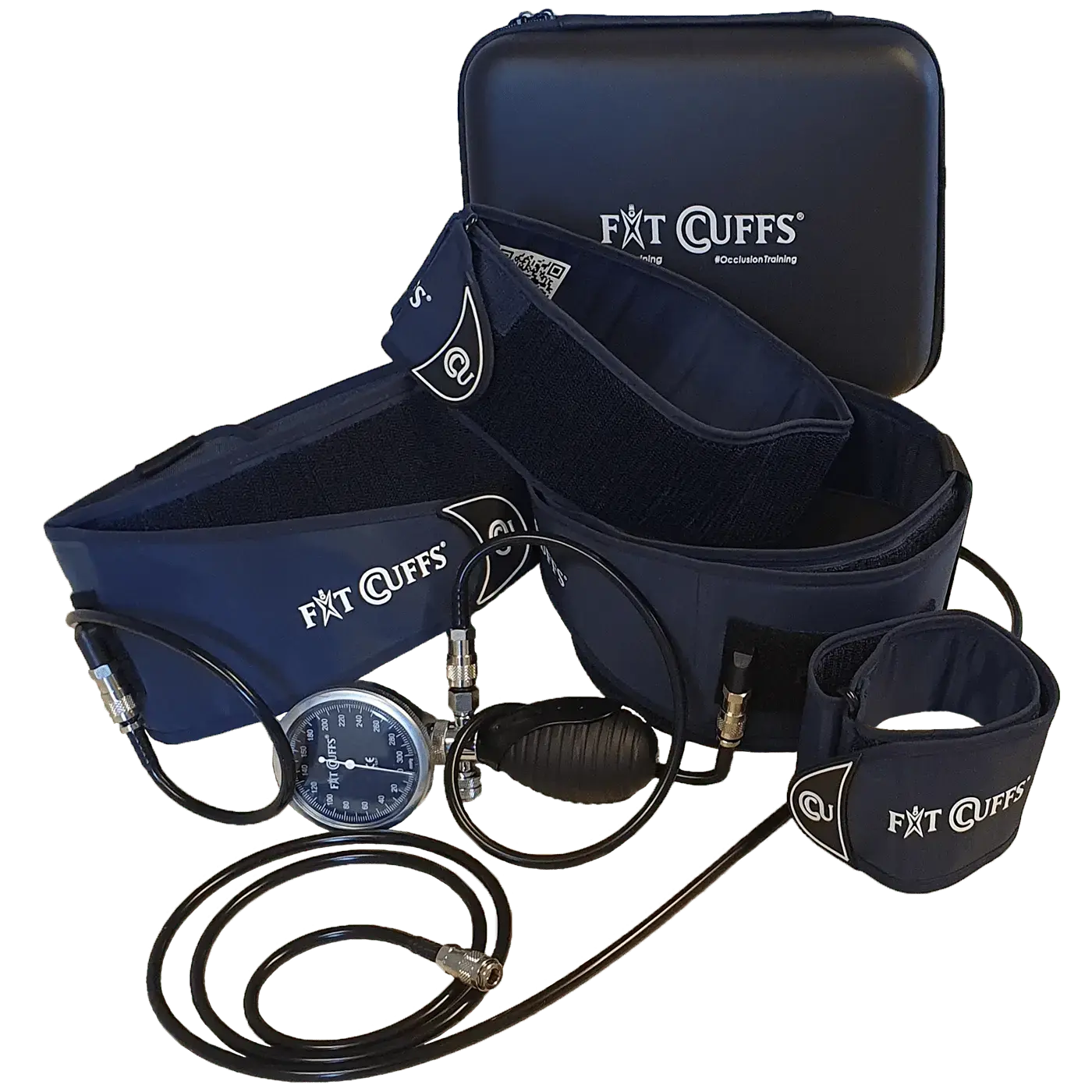 Billede af Fit Cuffs - Complete V3.1 Hard Case - Wireless (Long + Short tube) - Blue