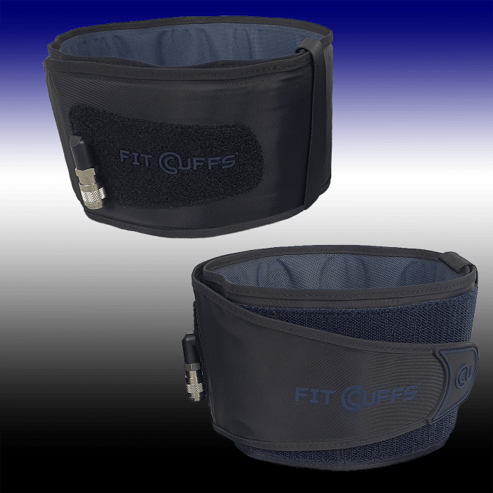fit cuffs, this is the Black / Dark Blue Version of the contoured V3.1 Leg Cuffs. This cuff offers a personalized contoured fit