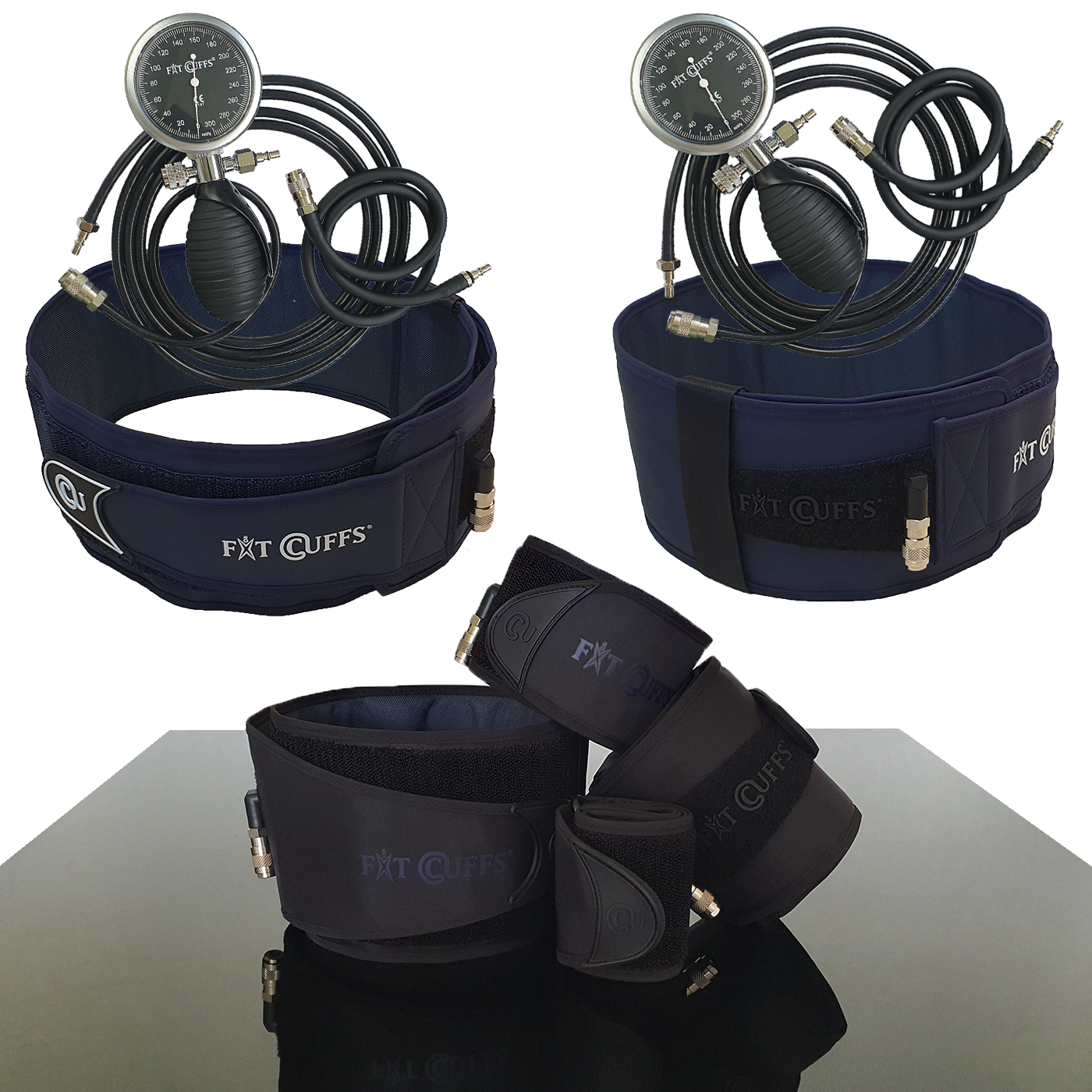 Billede af Fit Cuffs - Complete x 2 - Wireless (Long + Short tube) - Black