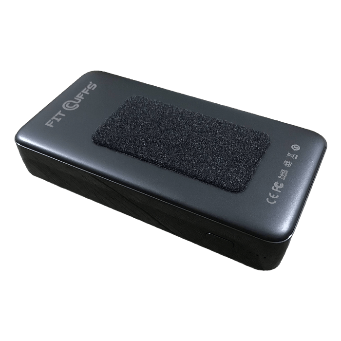 Dedicated Power Bank designed for Blood Flow Restriction (BFR) Units. The Power Bank is specifically tailored to support BFR technology, ensuring efficient and reliable functionality for targeted training